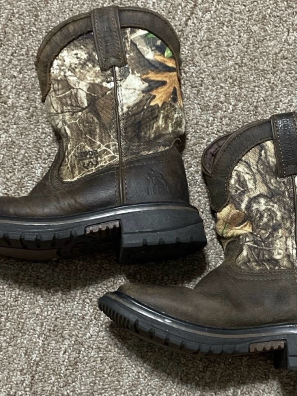 Rocky Camo Western Boots Boys Size 9.5M